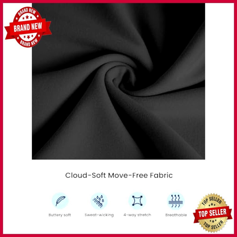 High Waisted Tummy Control Mini Flare Leggings with Pockets Yoga Pants - Picture 4 of 7